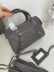 Balenciaga Small Neo Classic City Crossbody Bag Grey Silver Metal 24cm - 2