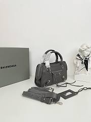 Balenciaga Small Neo Classic City Crossbody Bag Grey Silver Metal 24cm - 3