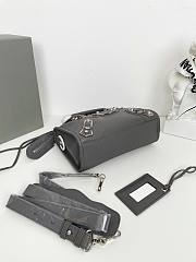 Balenciaga Small Neo Classic City Crossbody Bag Grey Silver Metal 24cm - 6