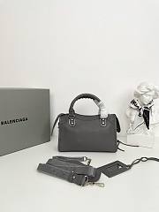 Balenciaga Small Neo Classic City Crossbody Bag Grey Silver Metal 24cm - 5