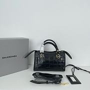 Balenciaga Small Neo Classic City Crossbody Crocodile Pattern Bag Black Gold Metal 24x16x9cm - 5