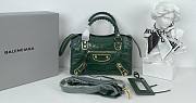 Balenciaga Small Neo Classic City Crossbody Crocodile Pattern Bag Green Gold Metal 24x16x9cm - 1