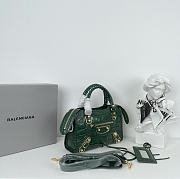 Balenciaga Small Neo Classic City Crossbody Crocodile Pattern Bag Green Gold Metal 24x16x9cm - 6