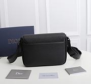 Dior Mini Saddle Messenger Bag Leather Black 1ADME130 23x18x6cm - 2
