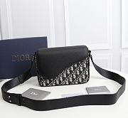 Dior Mini Saddle Messenger Bag Leather Beige/Black 1ADME130 23x18x6cm - 1