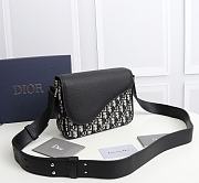 Dior Mini Saddle Messenger Bag Leather Beige/Black 1ADME130 23x18x6cm - 5