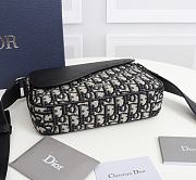 Dior Mini Saddle Messenger Bag Leather Beige/Black 1ADME130 23x18x6cm - 4