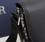 Dior Mini Saddle Messenger Bag Leather Beige/Black 1ADME130 23x18x6cm - 3