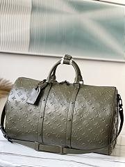 Louis Vuitton Keepall Bandouliere 50 Monogram Leather Khaki M57963 50x29x23cm - 1
