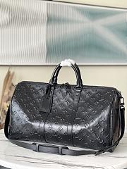 Louis Vuitton Keepall Bandouliere 50 Monogram Leather Black M44810 50x29x23cm - 1