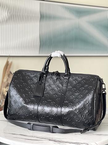 Louis Vuitton Keepall Bandouliere 50 Monogram Leather Black M44810 50x29x23cm