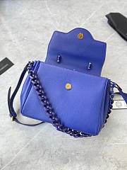 Versace Large La Medusa Handbag Blue DBFI038 35x14x25cm - 4