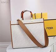 Fendi Medium Sunshine Shopper Bag White 8BH386 36x12x31cm - 5