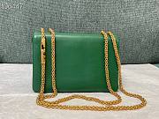 Valentino One Stud Nappa Bag With Chain Green 19x14x11cm - 3