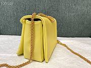 Valentino One Stud Nappa Bag With Chain Yellow 19x14x11cm - 5