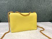 Valentino One Stud Nappa Bag With Chain Yellow 19x14x11cm - 2