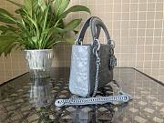 Dior Mini Lady Dior Bag Diamond Motif Light Blue M0505 17x15x7cm - 4