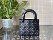 Dior Mini Lady Dior Bag Diamond Motif Black M0505 17x15x7cm - 1