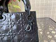 Dior Mini Lady Dior Bag Diamond Motif Black M0505 17x15x7cm - 4