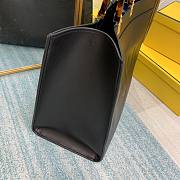 Fendi Large Sunshine Flannel Shopper Bag Black 8BH372 40.5x21.5x35cm - 5