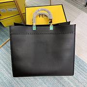 Fendi Large Sunshine Flannel Shopper Bag Black 8BH372 40.5x21.5x35cm - 4