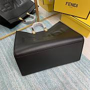 Fendi Large Sunshine Flannel Shopper Bag Black 8BH372 40.5x21.5x35cm - 3