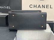 Chanel Small Deauville Studded Logo Tote Bag Gold-tone Metal Grained Leather 18x33x27cm - 5
