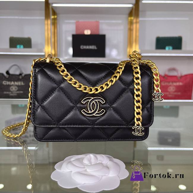 Chanel Clutch With Chain Lambskin Black AP2635 11x15.5x4.5cm - 1