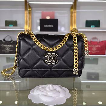 Chanel Clutch With Chain Lambskin Black AP2635 11x15.5x4.5cm