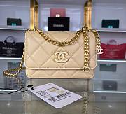 Chanel Clutch With Chain Lambskin Beige AP2635 11x15.5x4.5cm - 1