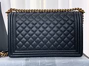 Chanel Medium LeBoy Grained Leather Black A67088 28cm - 3