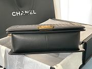 Chanel Medium LeBoy Lambskin Leather Black A67088 28cm - 6