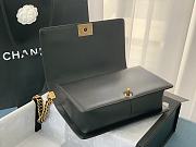 Chanel Medium LeBoy Lambskin Leather Black A67088 28cm - 5