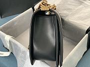 Chanel Medium LeBoy Lambskin Leather Black A67088 28cm - 4