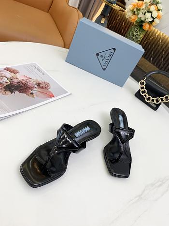 Prada High Heeled Thong Sandals Black 1Y630M