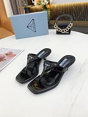Prada High Heeled Thong Sandals Black 1Y630M - 5
