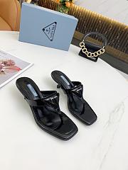 Prada High Heeled Thong Sandals Black 1Y630M - 4