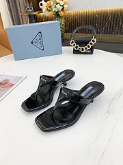Prada High Heeled Thong Sandals Black 1Y630M - 6