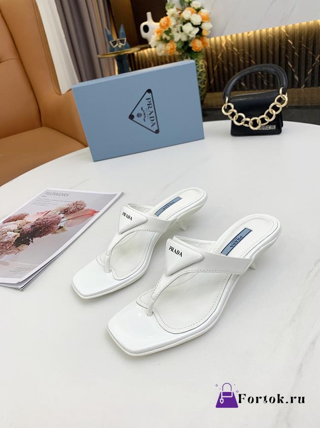 Prada High Heeled Thong Sandals White 1Y630M - 1