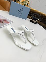 Prada High Heeled Thong Sandals White 1Y630M - 2