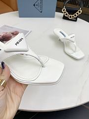Prada High Heeled Thong Sandals White 1Y630M - 5