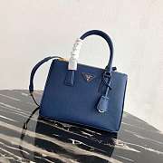 Prada Galleria Saffiano Leather Blue 1BA863 28×20×12cm - 1