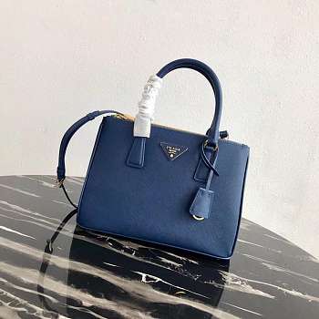 Prada Galleria Saffiano Leather Blue 1BA863 28×20×12cm