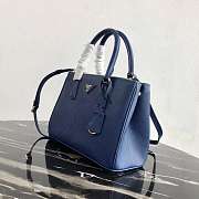 Prada Galleria Saffiano Leather Blue 1BA863 28×20×12cm - 5
