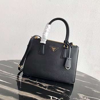 Prada Galleria Saffiano Leather Black 1BA863 28×20×12cm