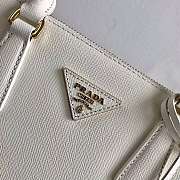 Prada Galleria Saffiano Leather White 1BA863 28×20×12cm - 2