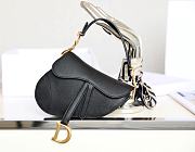 Dior Mini Saddle Bag Grained Leather Black M0447 21x18x5cm - 1