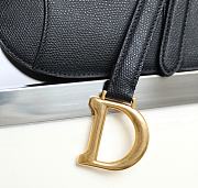 Dior Mini Saddle Bag Grained Leather Black M0447 21x18x5cm - 4