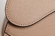 Dior Mini Saddle Bag Grained Leather Beige M0447 21x18x5cm - 3