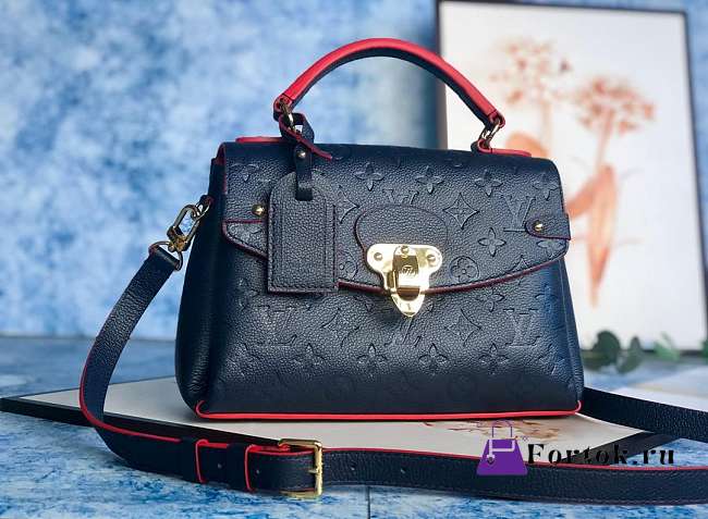 Louis Vuitton Georges BB Monogram Empreinte Leather Marine Rouge M53942 27.5x17x11.5cm - 1